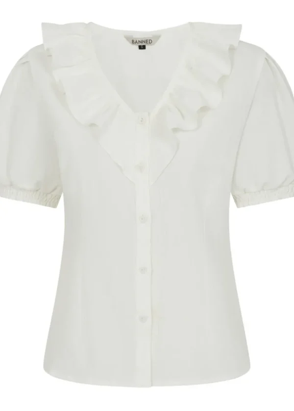 Banned Summer Sweetheart 40's Blouse White