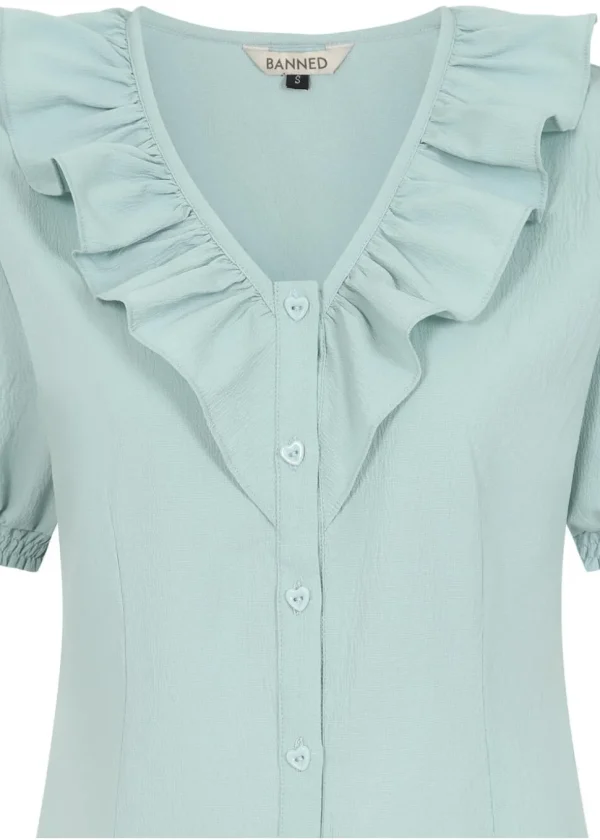 Banned Summer Sweetheart 40's Blouse Blue