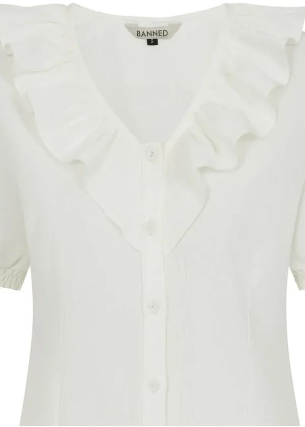 Banned Summer Sweetheart 40's Blouse White