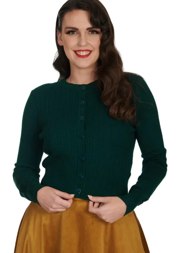 Banned Sylvia 50's Cardigan Dark Green