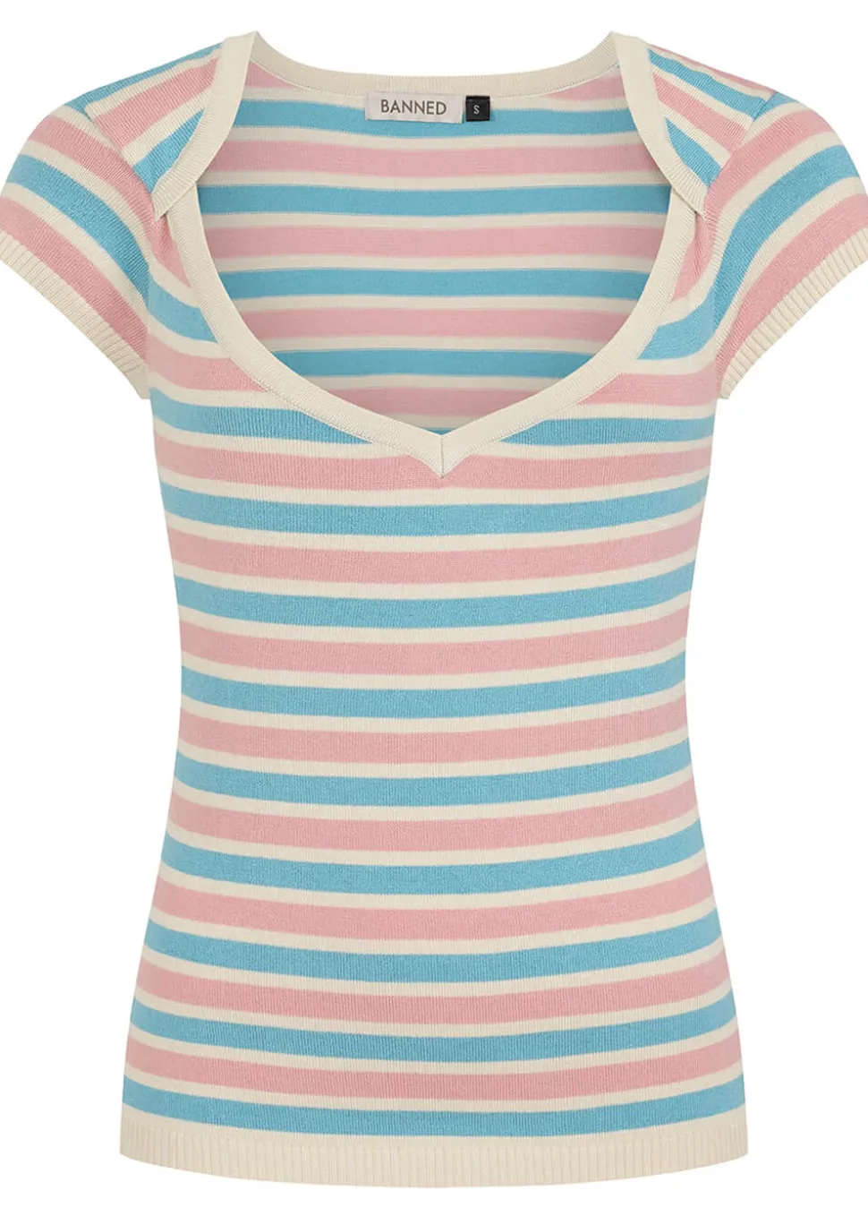 banned_vivian_striped_jum_0.webp Banned Vivian Striped Jumper Pink Blue