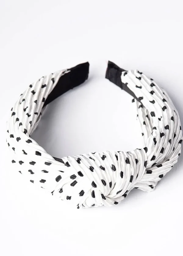 Banned Wanita Polkadot 60's Headband White