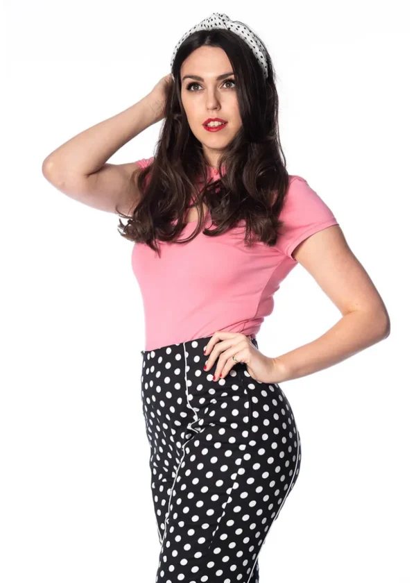 Banned Wanita Polkadot 60's Headband White