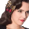 Banned Wild Cherry Rockabilly 50's Hairclip Leopard