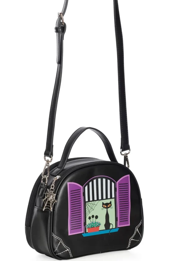 Banned Window Cat Bag Black