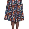 Banned Window Cat 50's Swing Skirt Black