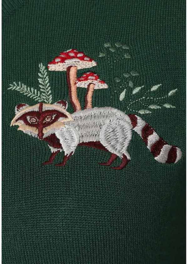 Banned Woodland Mushroom 40's Cardigan Green