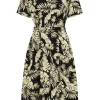 Banned Yvette Tiki 40's Dress Black