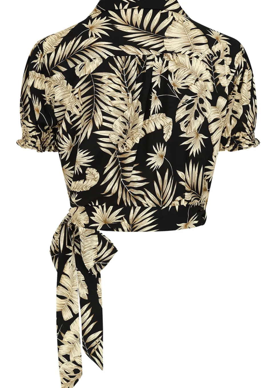 banned_yvette_tiki_wrap_s_3.webp Banned Yvette Tiki Wrap 40's Blouse Black