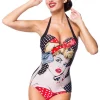 Belsira Pop Art 60's Swimsuit Multi