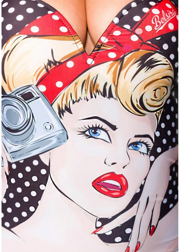 Belsira Pop Art 60's Swimsuit Multi