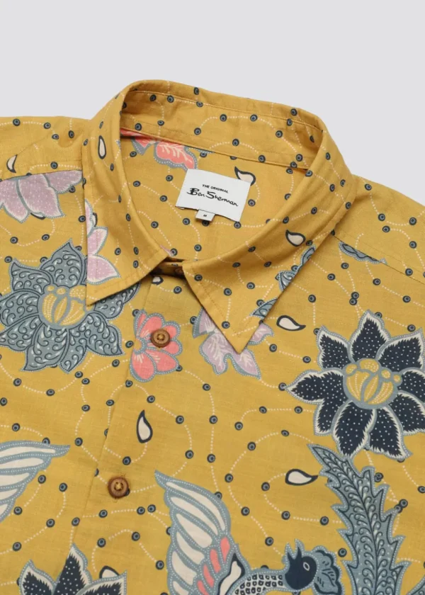 Ben Sherman Abstract Botanical Shirt Sunflower