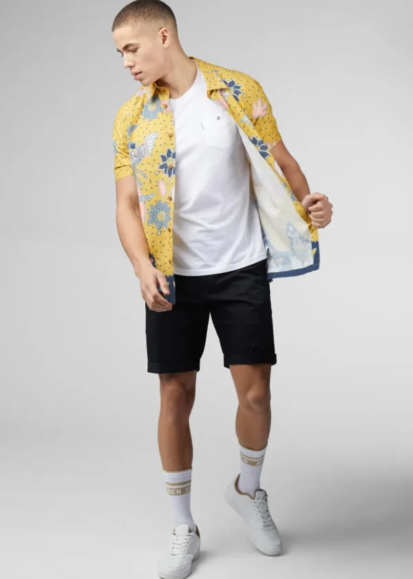 Ben Sherman Abstract Botanical Shirt Sunflower