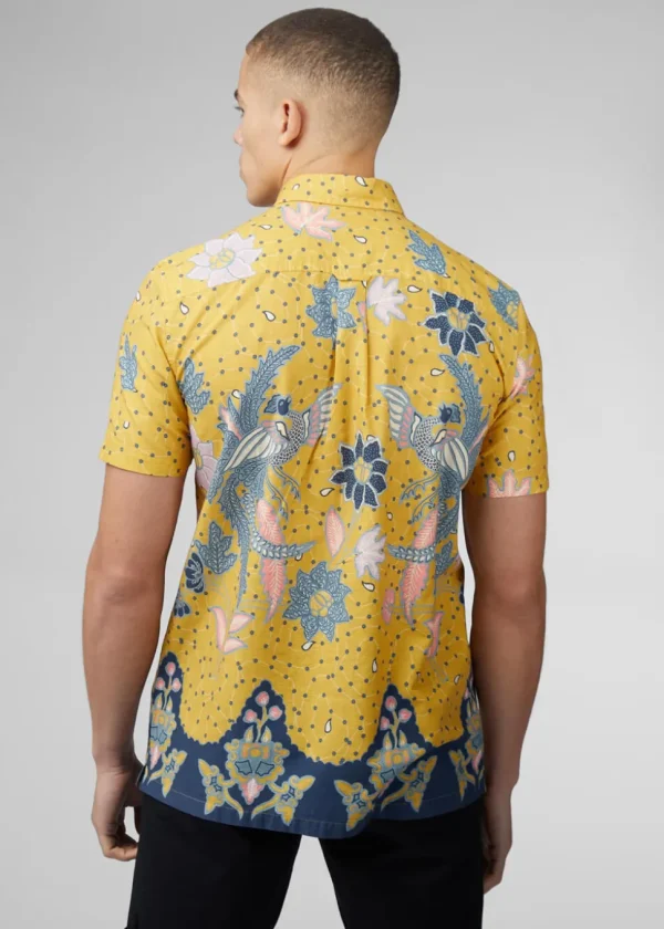 Ben Sherman Abstract Botanical Shirt Sunflower