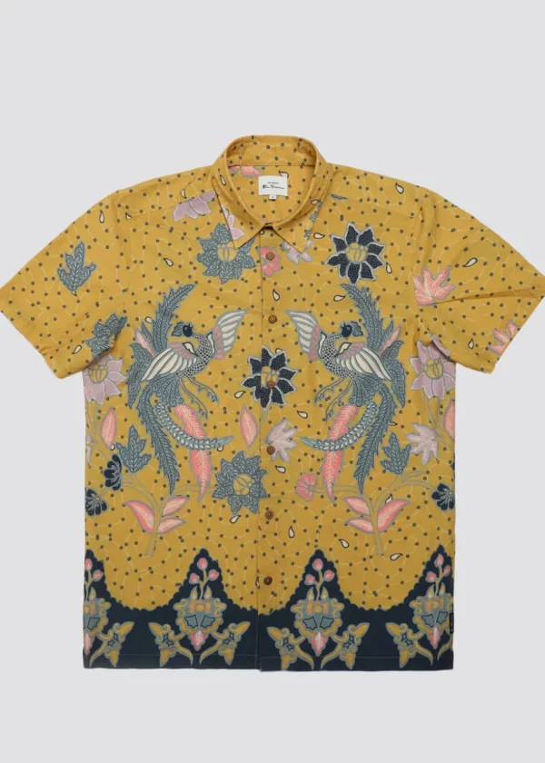 Ben Sherman Abstract Botanical Shirt Sunflower