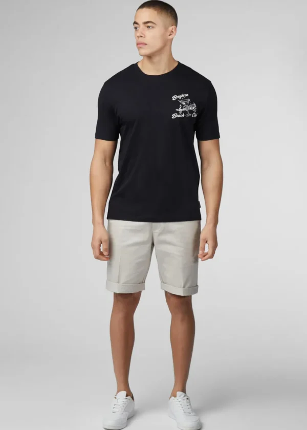 Ben Sherman Brighton Beach Club T-Shirt Black