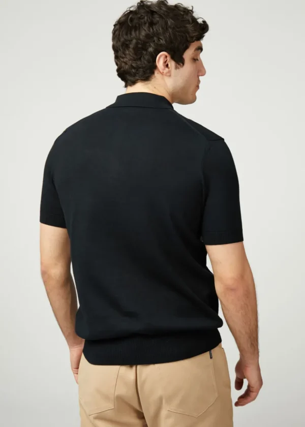 Ben Sherman Chest Stripe Polo Black
