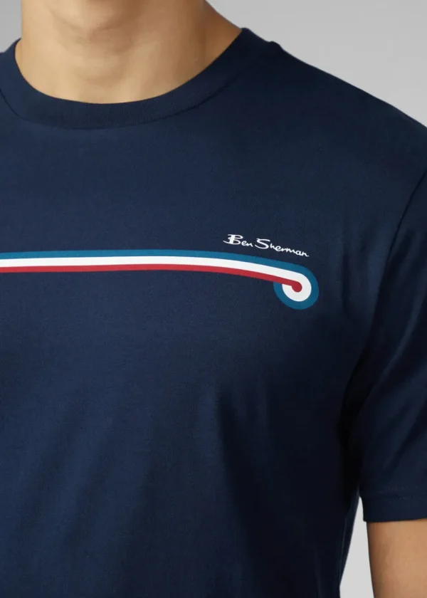 Ben Sherman Core Stripe T-Shirt Dark Navy