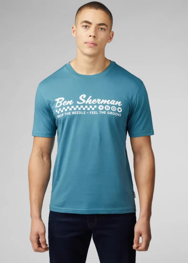 Ben Sherman Feel The Groove 60's T-Shirt Teal