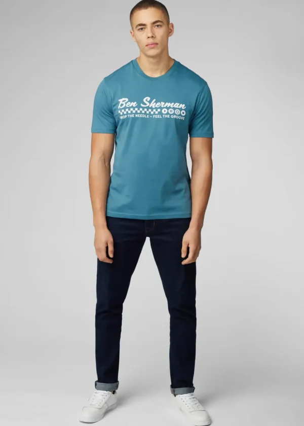 Ben Sherman Feel The Groove 60's T-Shirt Teal
