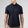 Ben Sherman Organic Oxford Short Sleeve Shirt Black