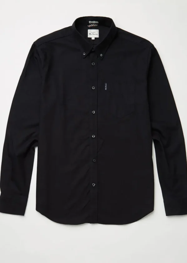 Ben Sherman Organic Oxford Long Sleeve Shirt Black