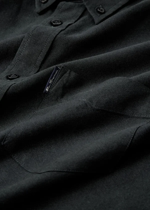 Ben Sherman Organic Oxford Long Sleeve Shirt Black