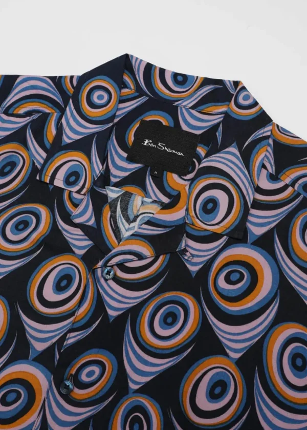 Ben Sherman Psychadelic Shirt in Violet