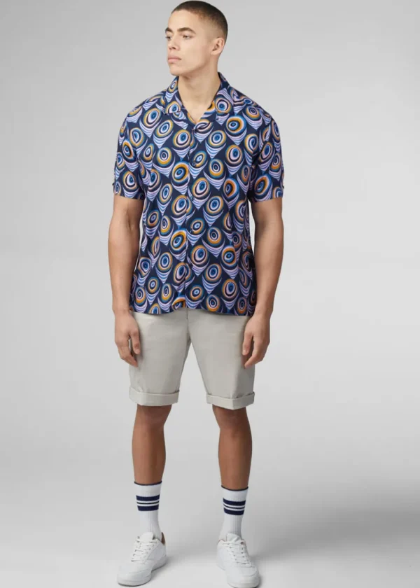 Ben Sherman Psychadelic Shirt in Violet