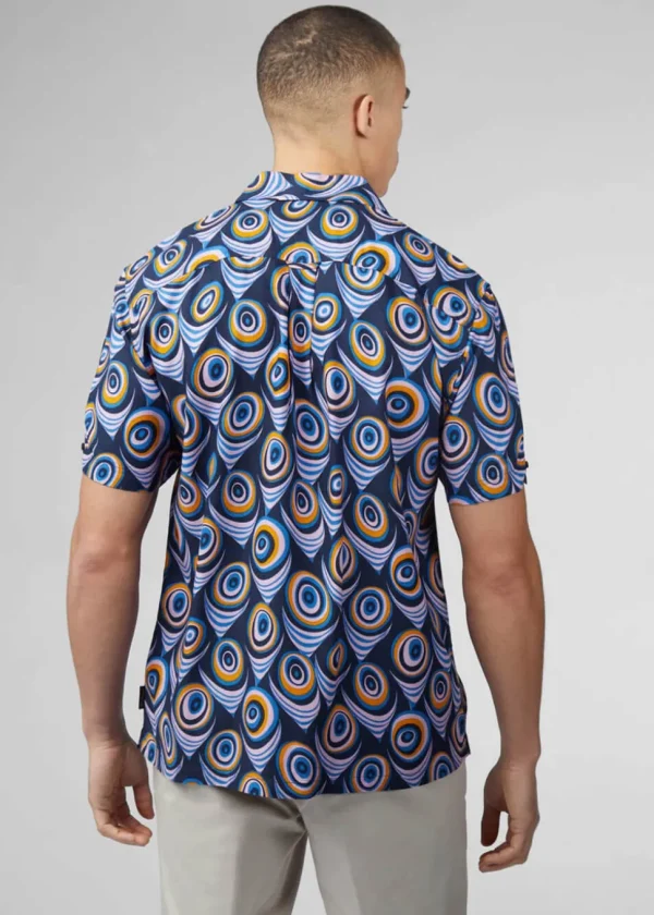 Ben Sherman Psychadelic Shirt in Violet