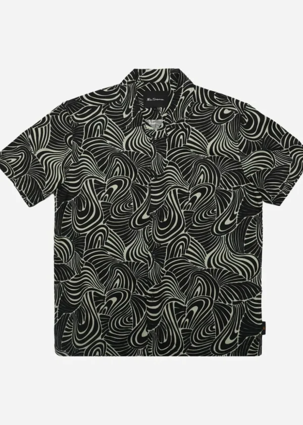 Ben Sherman Psychadelic Swirl Mint Shirt