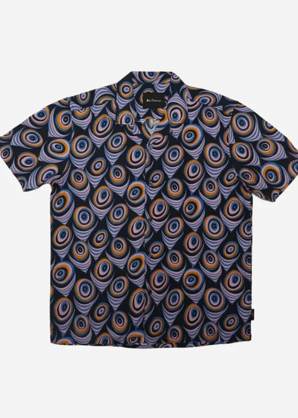 Ben Sherman Psychadelic Shirt in Violet