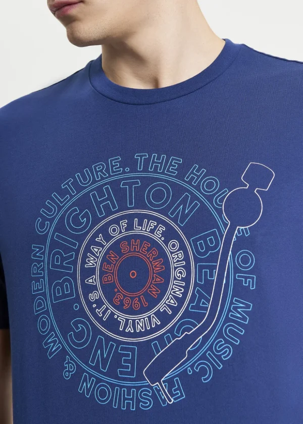 Ben Sherman Record Target T-Shirt Blue