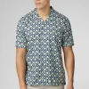 Ben Sherman Retro Geo Shirt Grass Green