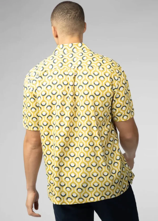 Ben Sherman Retro Geo Shirt Sunflower Yellow