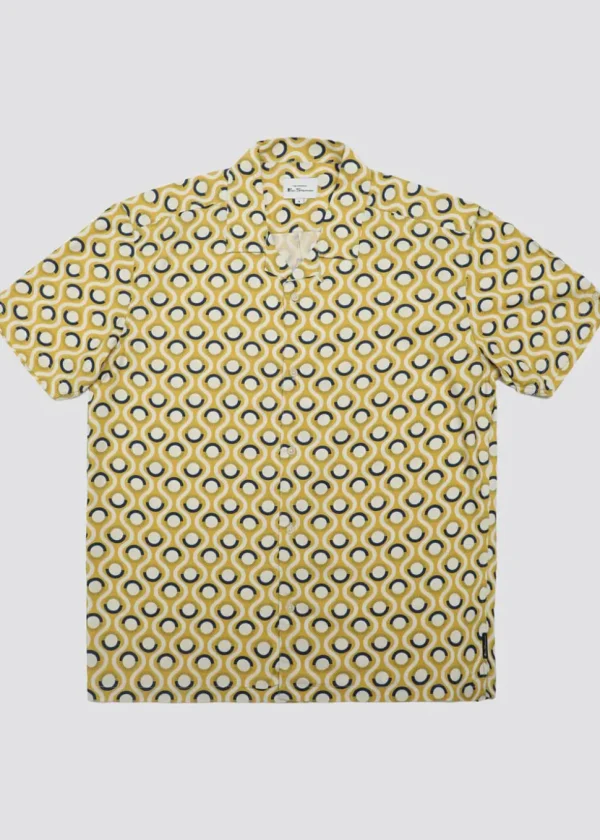 Ben Sherman Retro Geo Shirt Sunflower Yellow