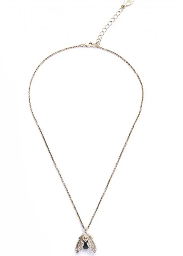 Bill Skinner Bejewelled Moth Necklace