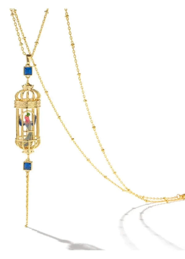 Bill Skinner Bird Cage Drop Necklace