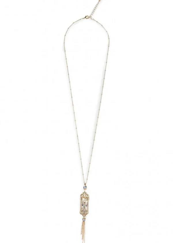 Bill Skinner Bird Cage Drop Necklace