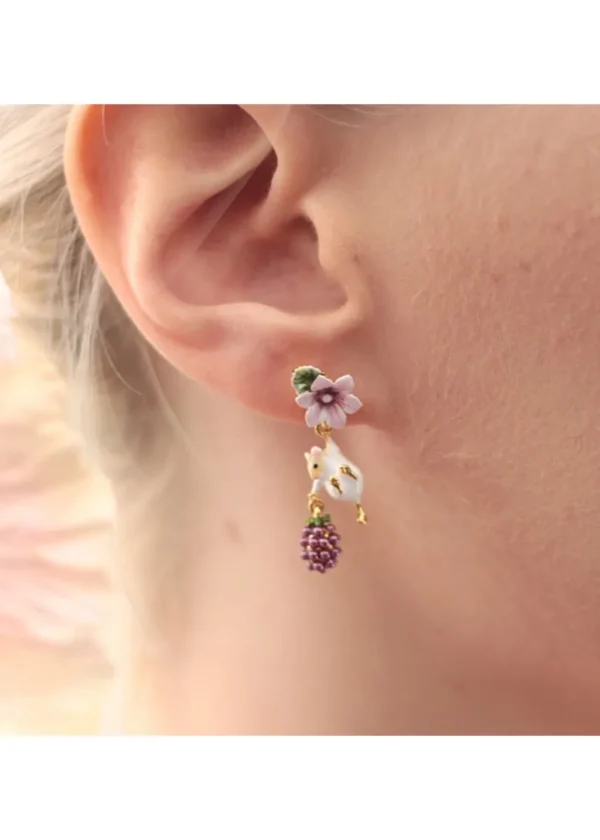 Bill Skinner Blackberry & Mouse Drop Earrings