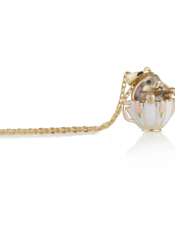 Bill Skinner Bunny in A Tea Cup Necklace