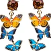 Bill Skinner Butterfly Drop Earrings