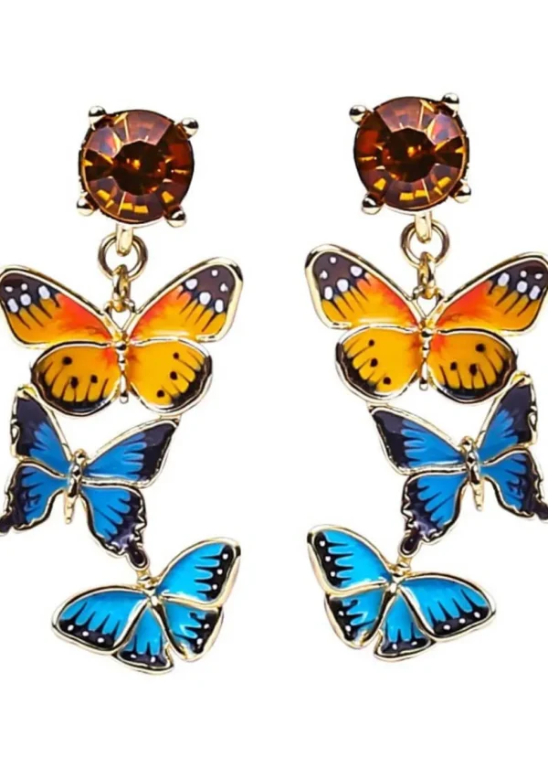 Bill Skinner Butterfly Drop Earrings