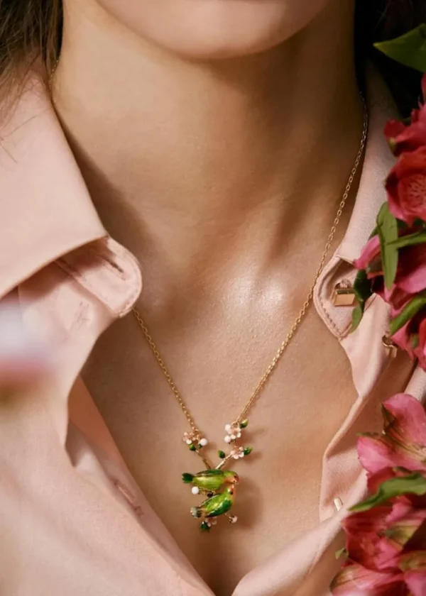 Bill Skinner Lovebirds Necklace Gold