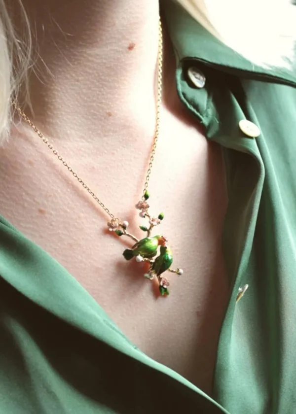 Bill Skinner Lovebirds Necklace Gold