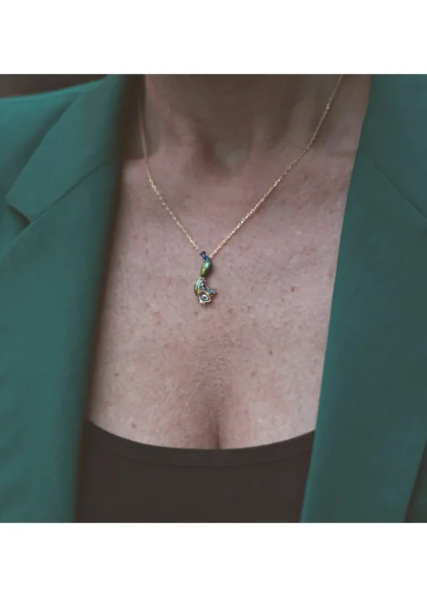 Bill Skinner Peacock Short Necklace