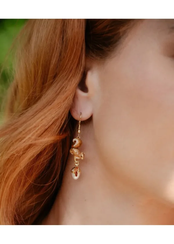Bill Skinner Squirrel & Acorn Drop Earrings