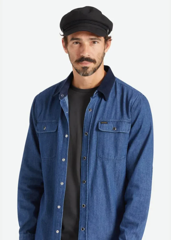 Brixton Fiddler Cap in Black