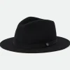 Brixton Messer Packable Fedora Hat Black