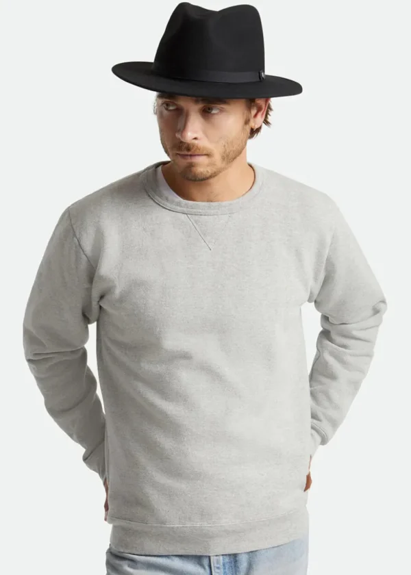 Brixton Messer Packable Fedora Hat Black